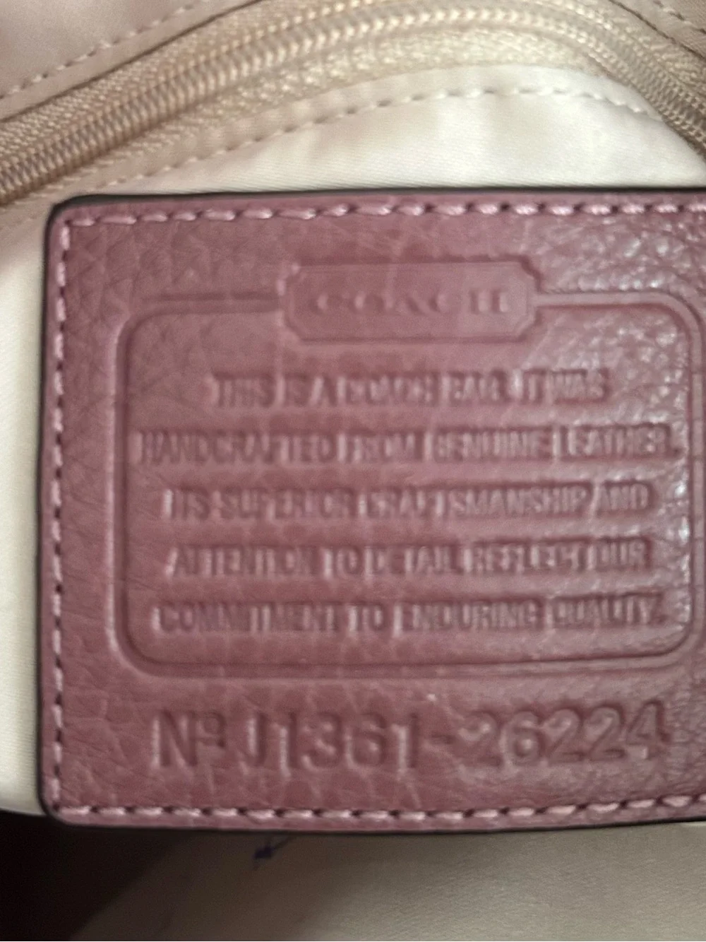 Coach Madison Phoebe Dusty Rose Pebbled Leather Shoulder Tote Hobo Bag